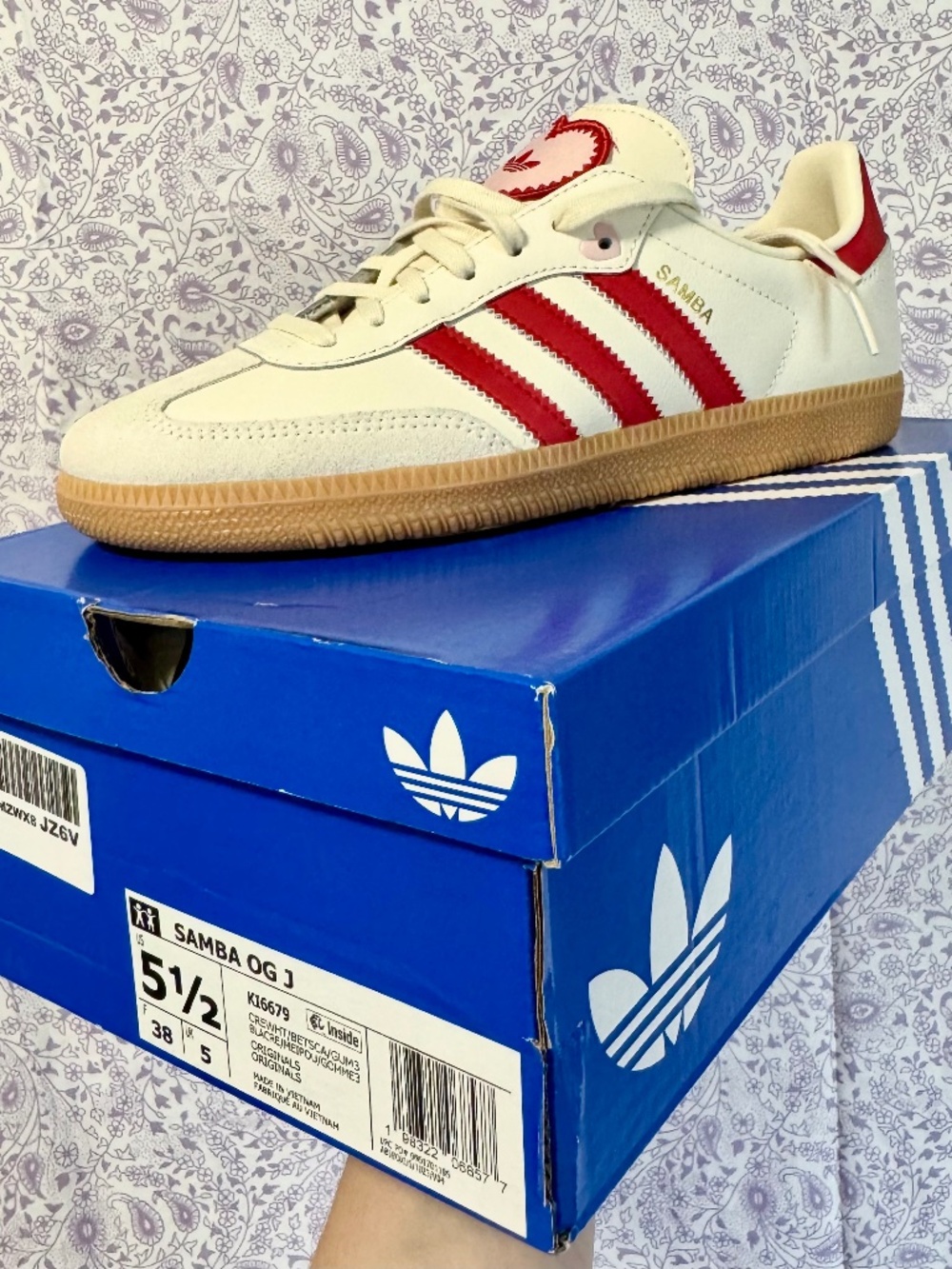 Adidas Samba OG Valentine's day 2026 size 5.5y / 6.5w
